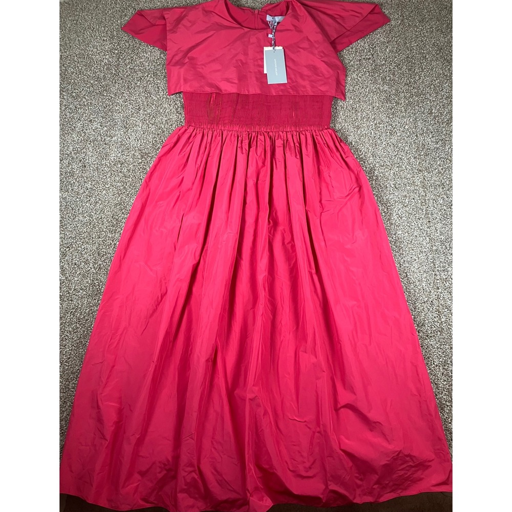 Antonio Melani Jen Sumko Rachel Dress Begonvil Pink Smocked Maxi Size 4 NWT